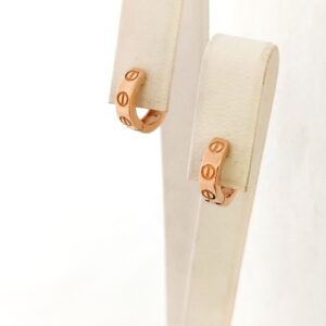 Золоті сережки без каміння серьги кольца из красного золота