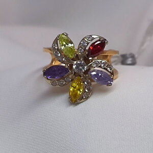 4349907751_zhinocha-zolota-kabluchka.jpg Жіноча золота каблучка в червоному та білому золоті 585 проби , вставка цирконій