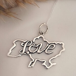 Срібний патріотичний кулон 925 проби