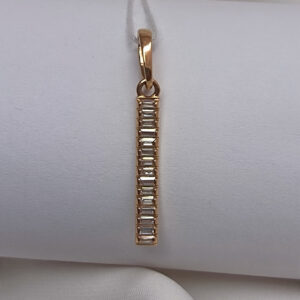 Золотий підвіс 585 проби з вставкою цирконію