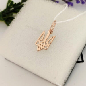 Золотий кулон тризуб патріотичний кулон тризуб герб