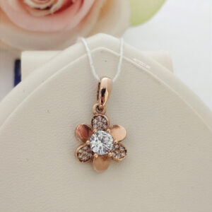 Золотий кулон квітка, золотий кулон 585 проби