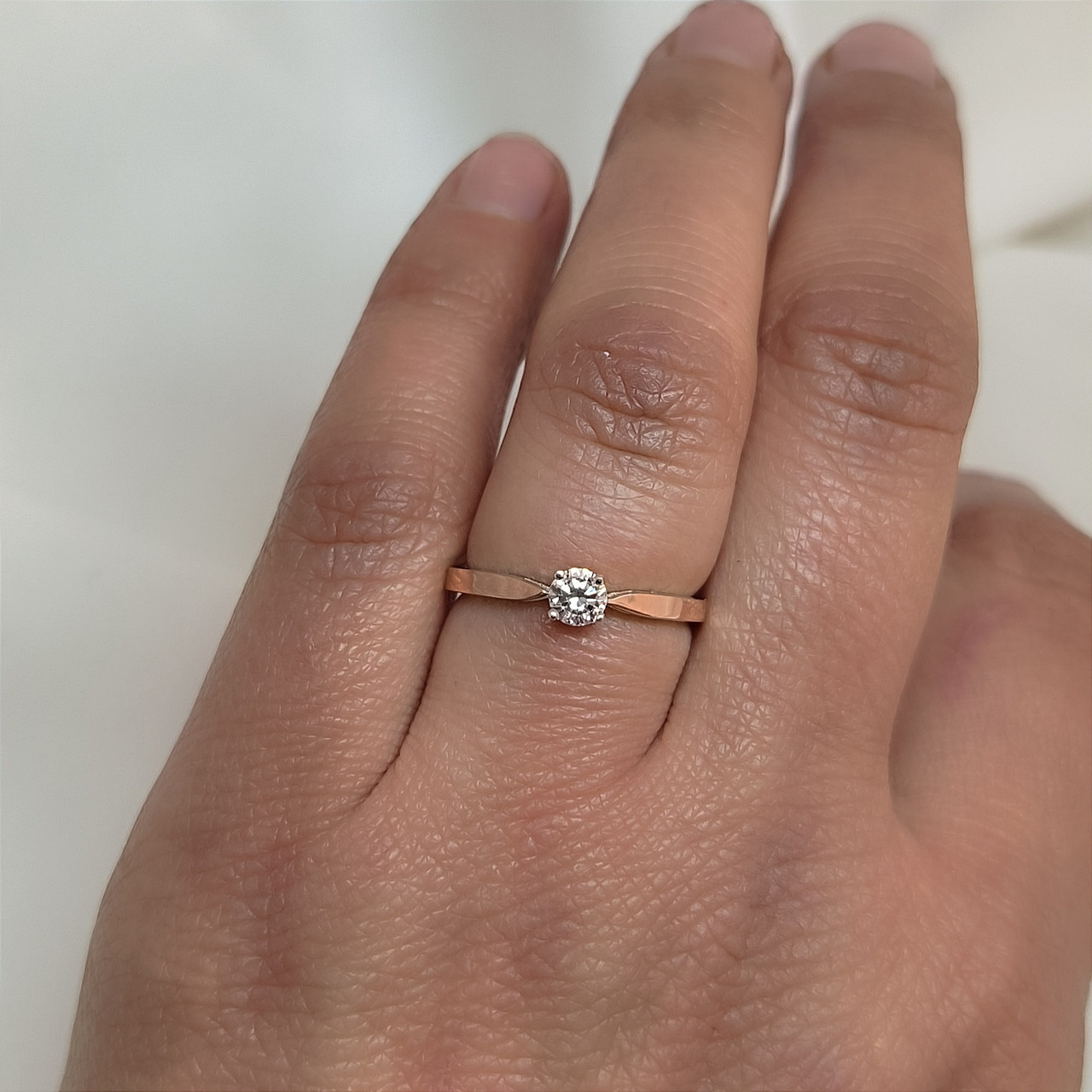 Срібна каблучка 925 проби з напаяною пластиною золота 375 проби з вставкою цирконію - Зображення 2