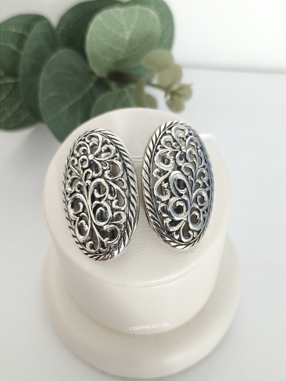 Срібні сережки 925 проби, срібні сережки без вставок, масивні прикраси