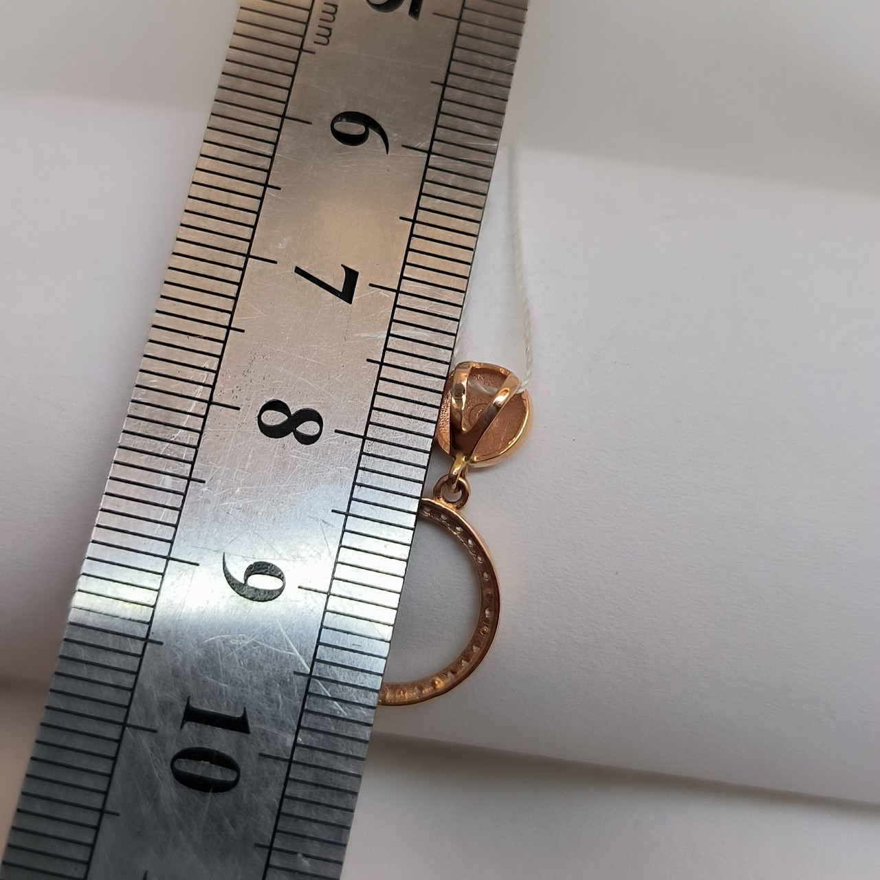 Золотий кулон з цирконієм, кулон из красного золота с цирконием - Зображення 2