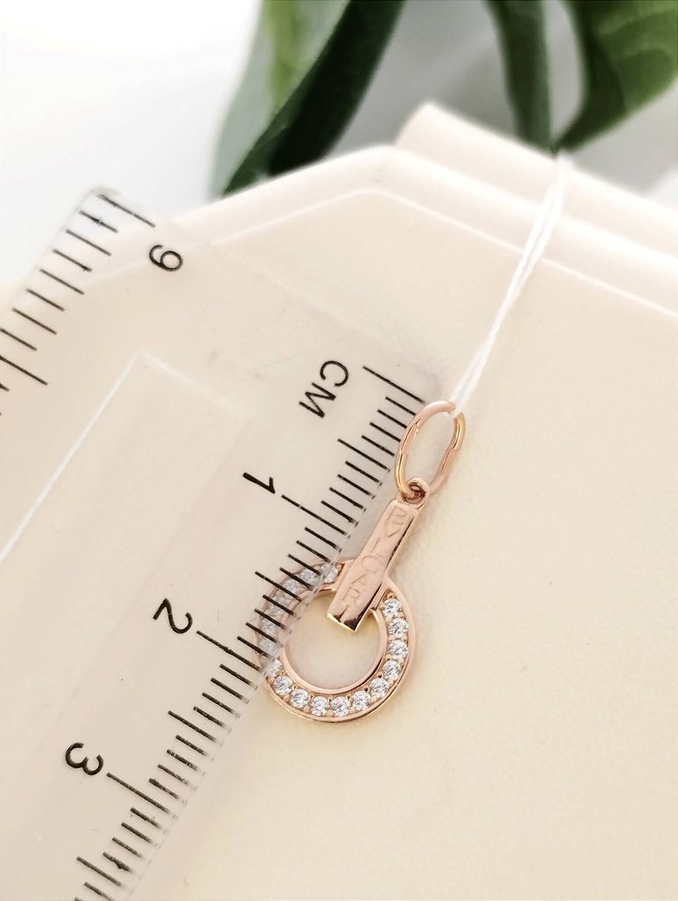 Золотий кулон з цирконієм - Зображення 2