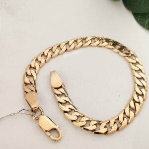 Золотий браслет панцир, чоловічий золотий браслет