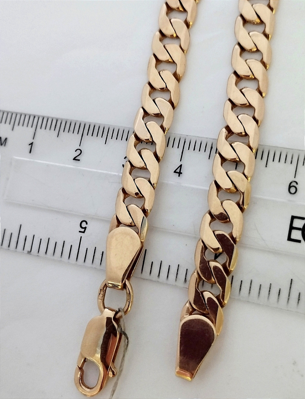 Золотий браслет панцир, чоловічий золотий браслет - Зображення 2