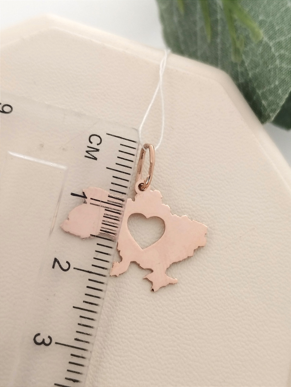 Золотий кулон карта України патріотичний кулон патріотичні прикраси - Зображення 5