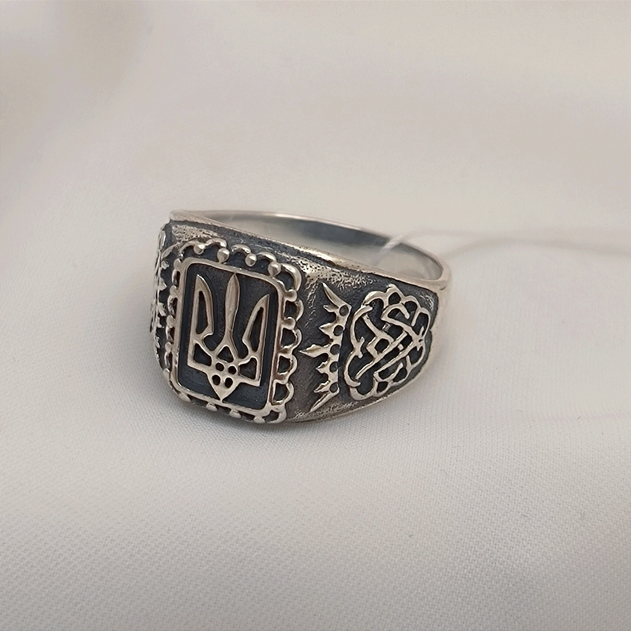 Срібний патріотичний перстень 925 проби