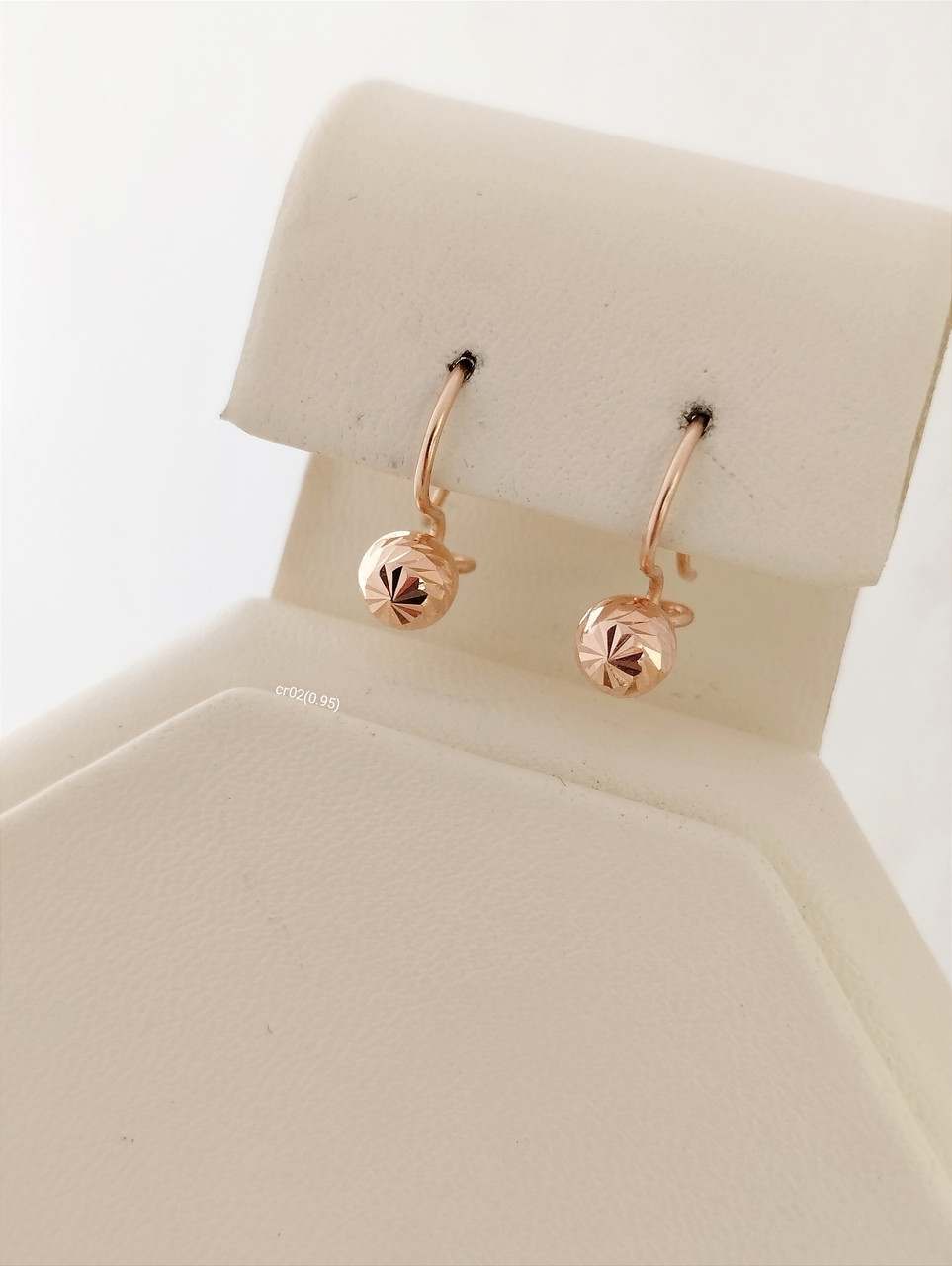 Золоті сережки з червоного золота