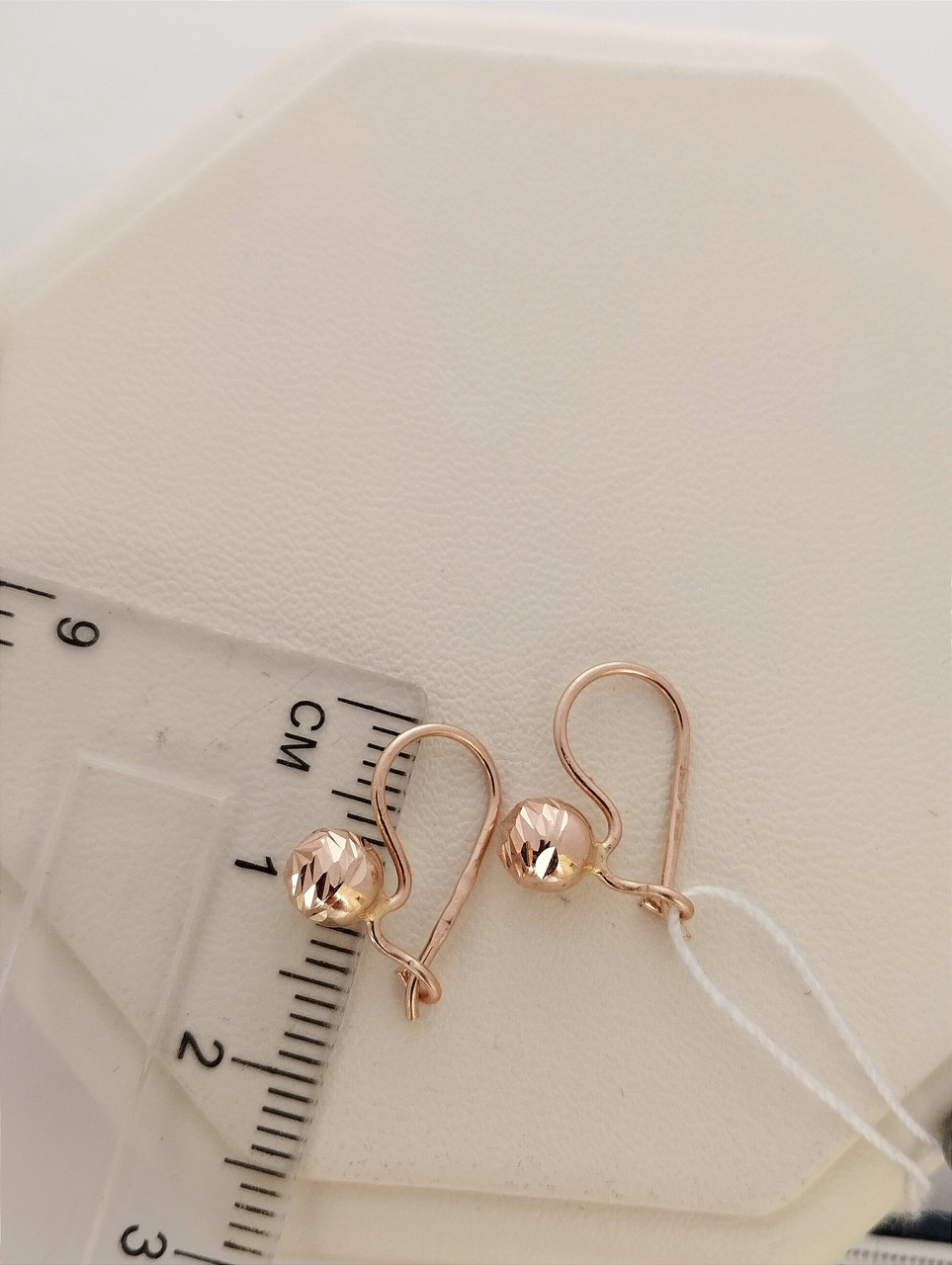 Золоті сережки з червоного золота - Зображення 3