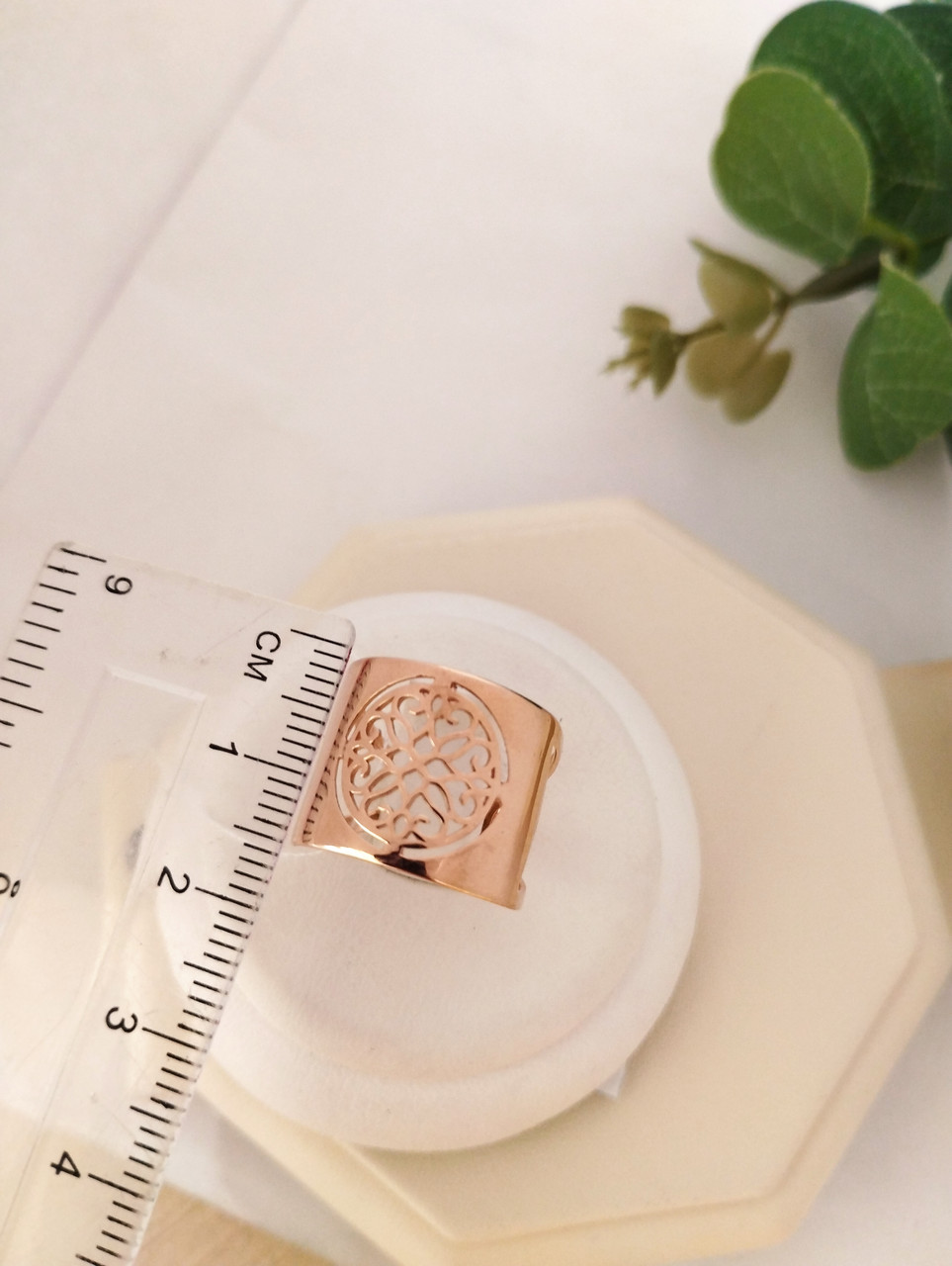 Золота каблучка без каміння, золота каблучка широка - Зображення 4