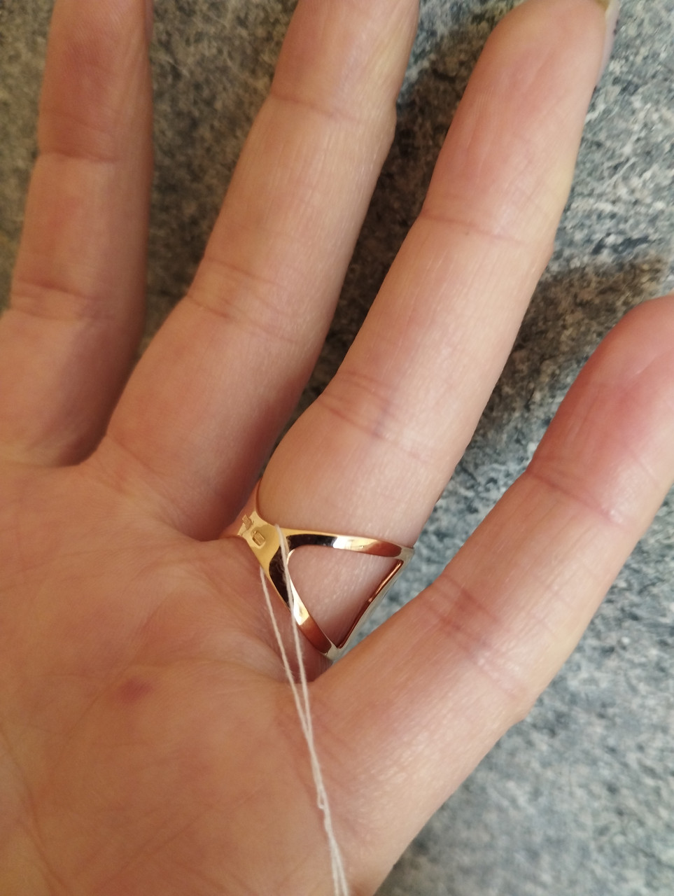 Золота каблучка без каміння, золота каблучка широка - Зображення 7