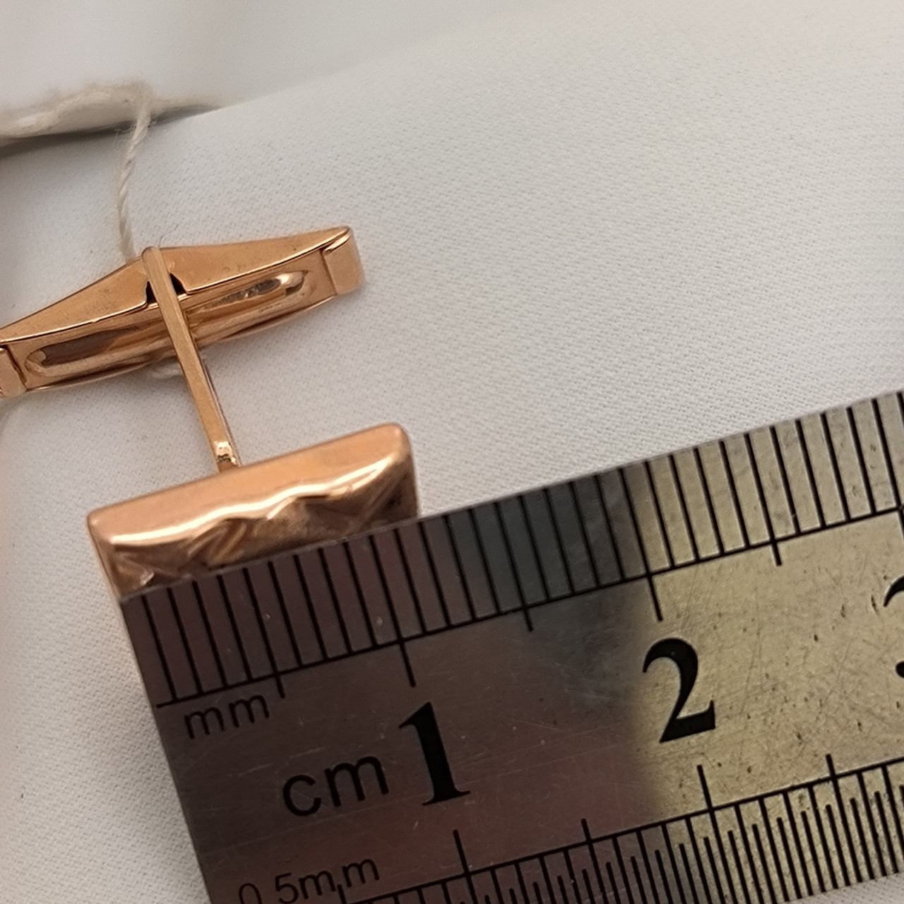 Золоті запонки в червоному золоті 585 проби - Зображення 3