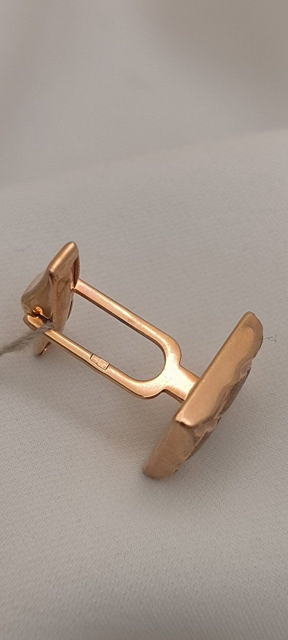 Золоті запонки в червоному золоті 585 проби - Зображення 2