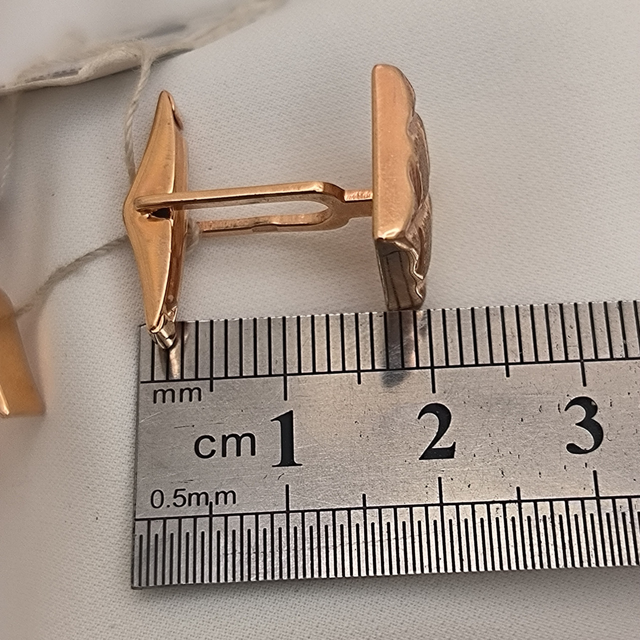 Золоті запонки в червоному золоті 585 проби - Зображення 4