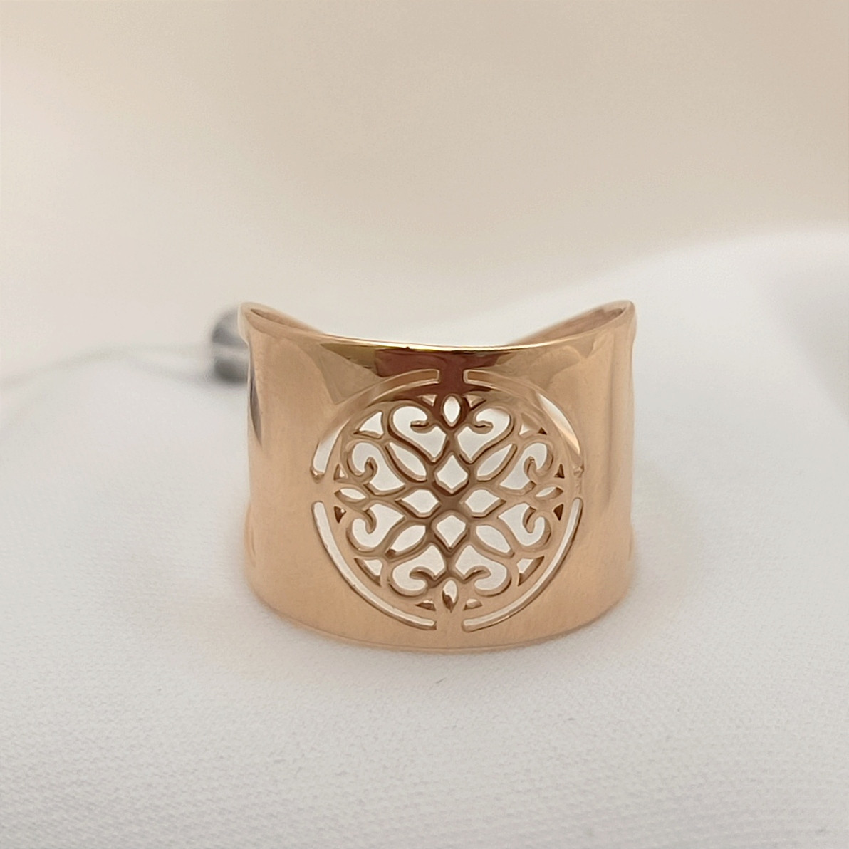 Золота каблучка без каміння, золота каблучка широка - Зображення 2