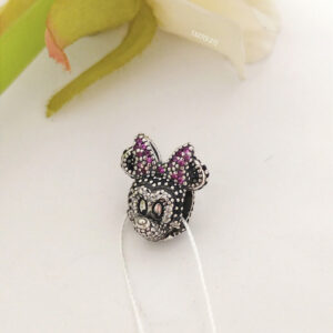 Срібний кулон шарм міні з цирконієм