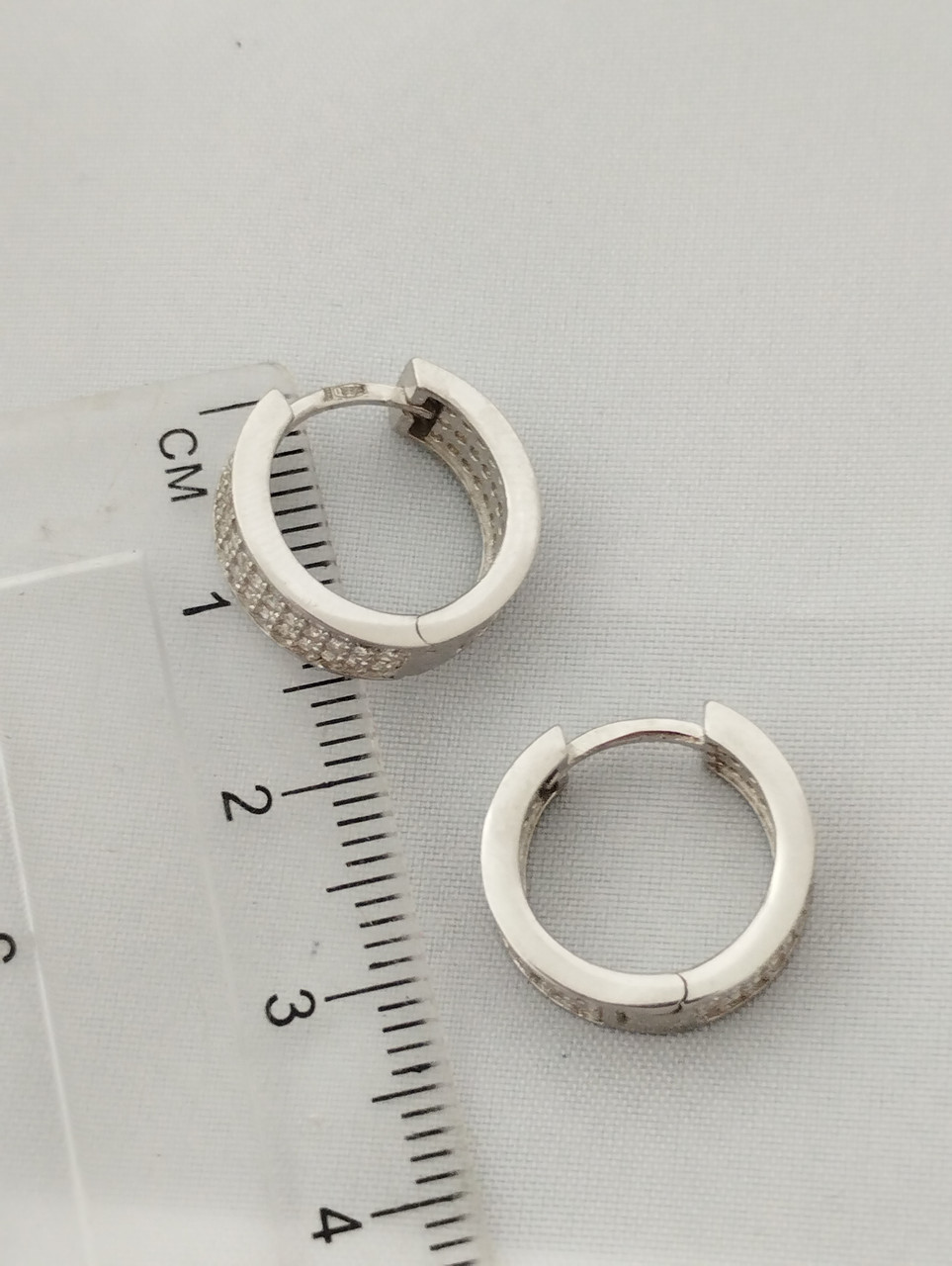 Срібні сережки з цирконієм - Зображення 3