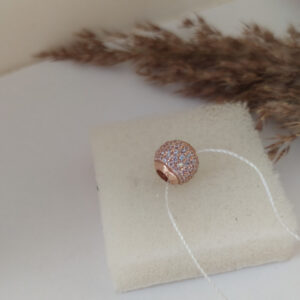 Золотий кулон шарм з цирконієм