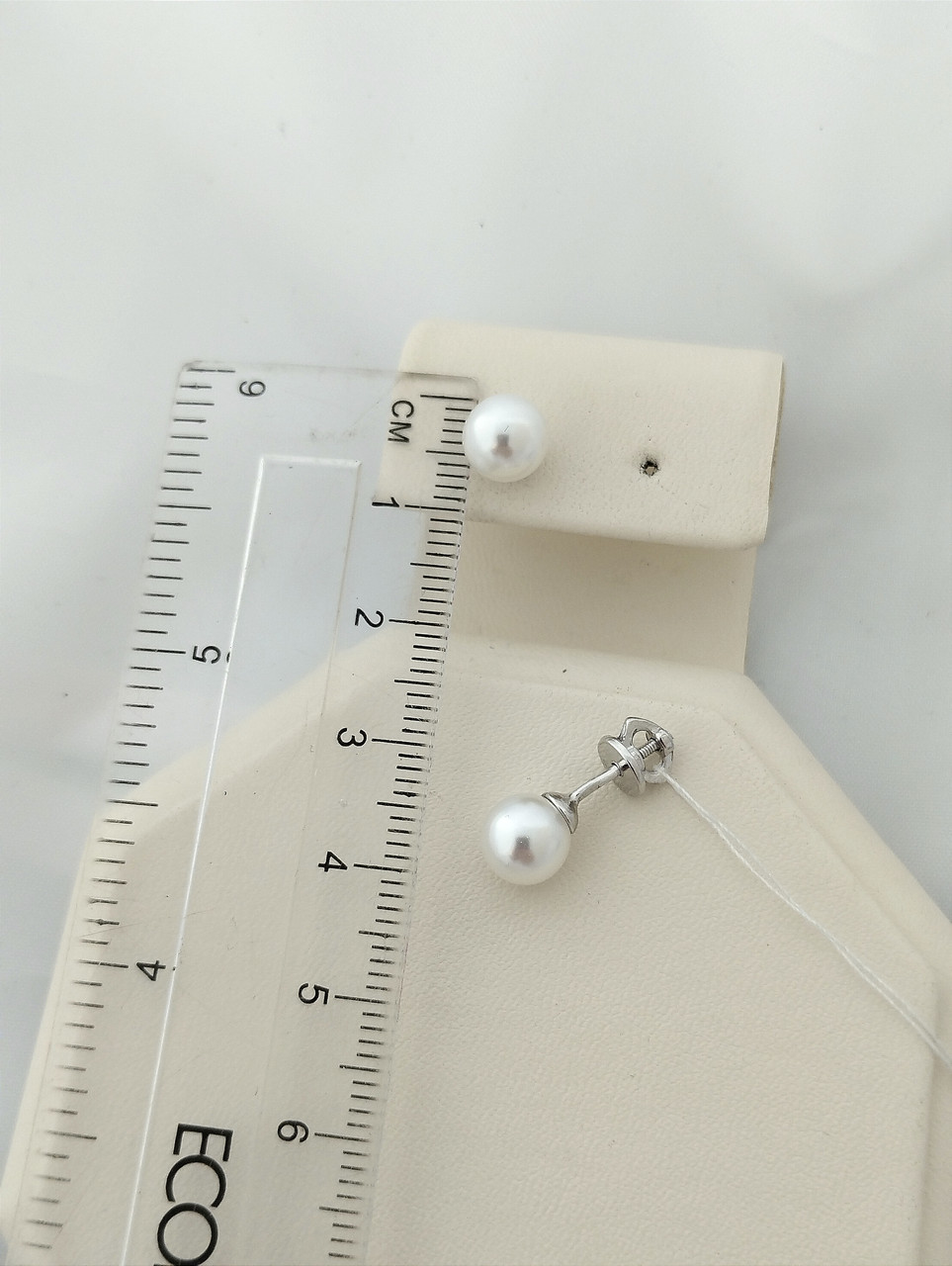 Срібні сережки з перлами - Зображення 2