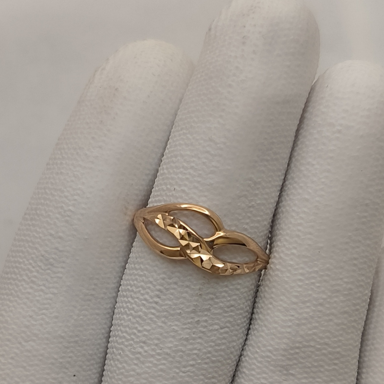 Золота каблучка в червоному золоті 585 проби - Зображення 2