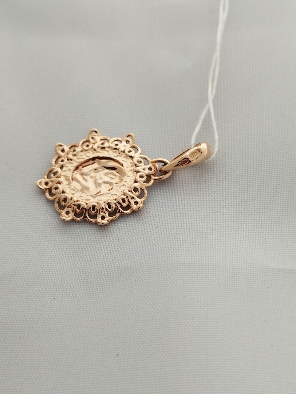 Золота ікона з червоного золота з цирконієм - Зображення 3