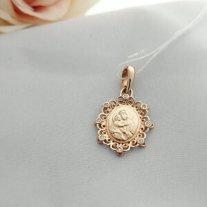 4688909617_zolotoj-kulon.jpg Золота ікона з червоного золота з цирконієм