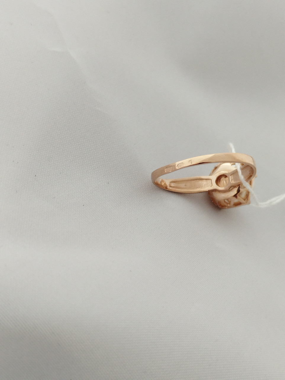 Жіноче золоте кільце з перлами. - Зображення 4