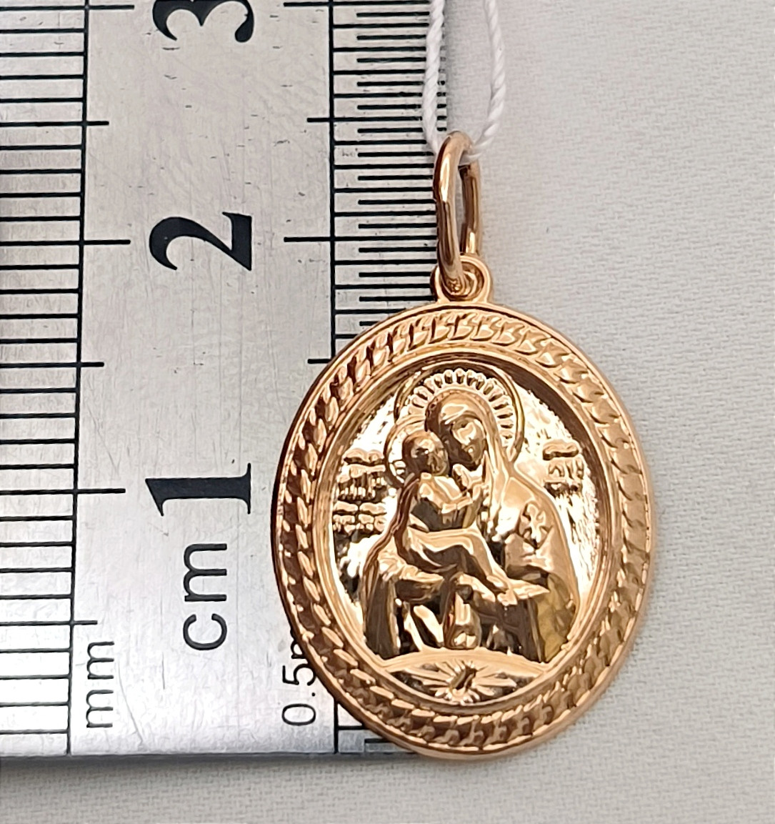 Маленька золота іконка в червоному золоті 585 проби - Зображення 3