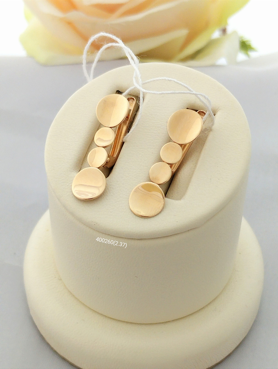 Золоті сережки без вставок - Зображення 2