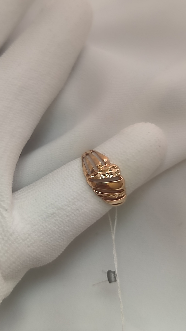 Золоте жіноче кільце - Зображення 3