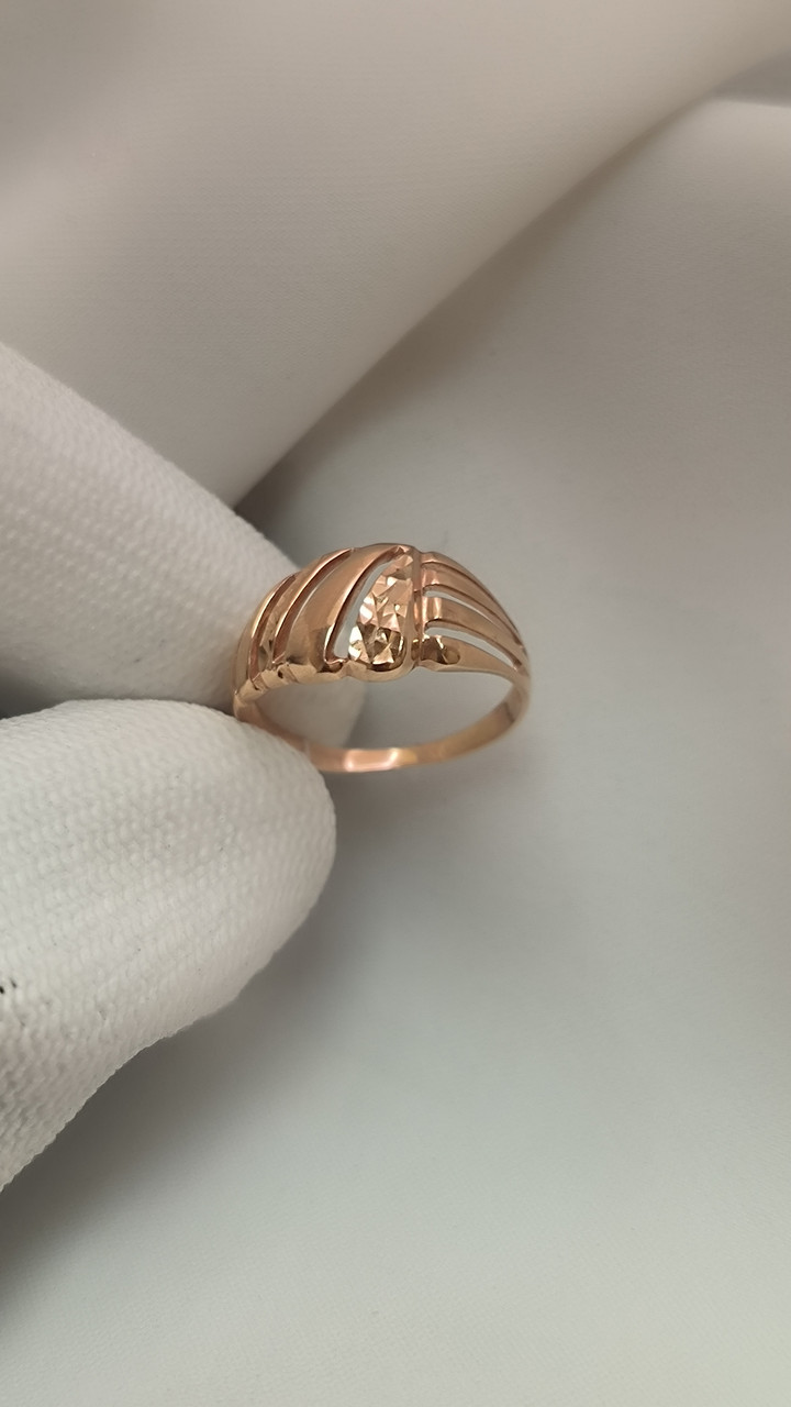 Золоте жіноче кільце - Зображення 2