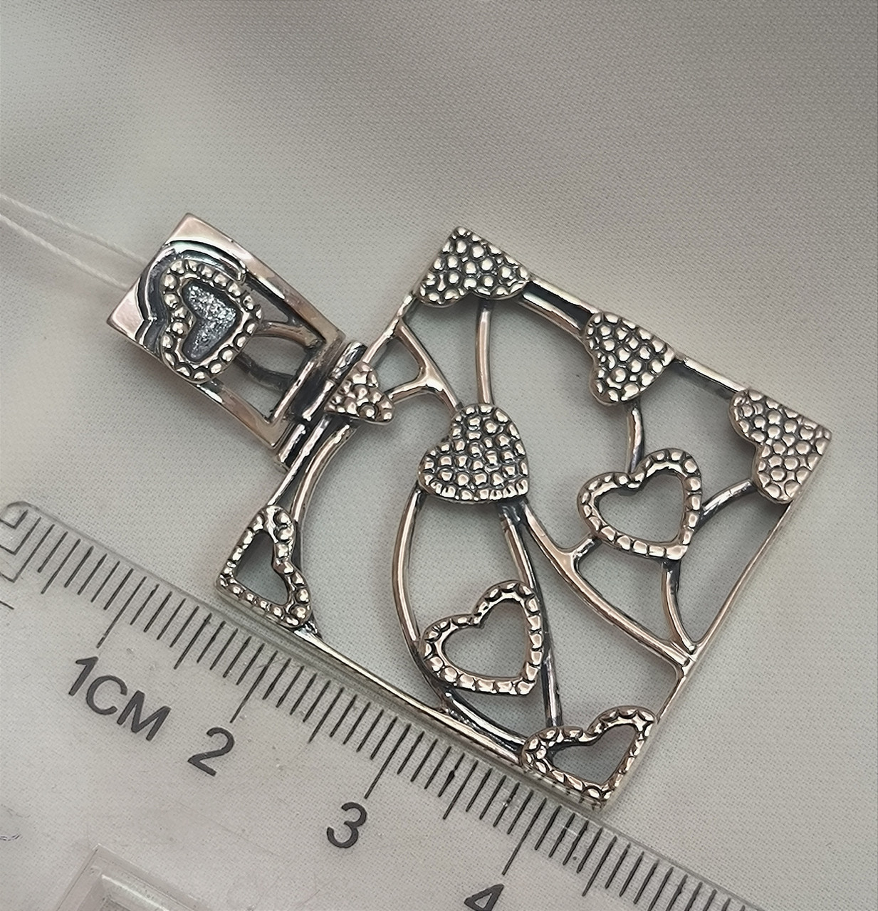 Срібний чорний кулон - Зображення 3