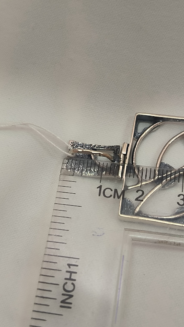 Срібний чорний кулон - Зображення 2