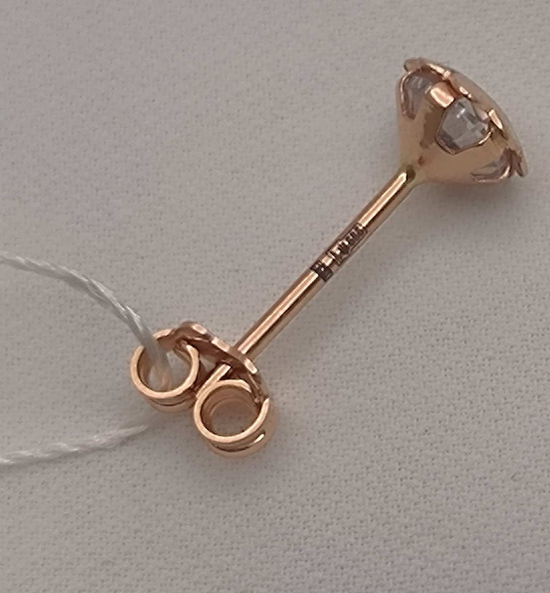 Золоті сережки гвоздики 585 проби - Зображення 3