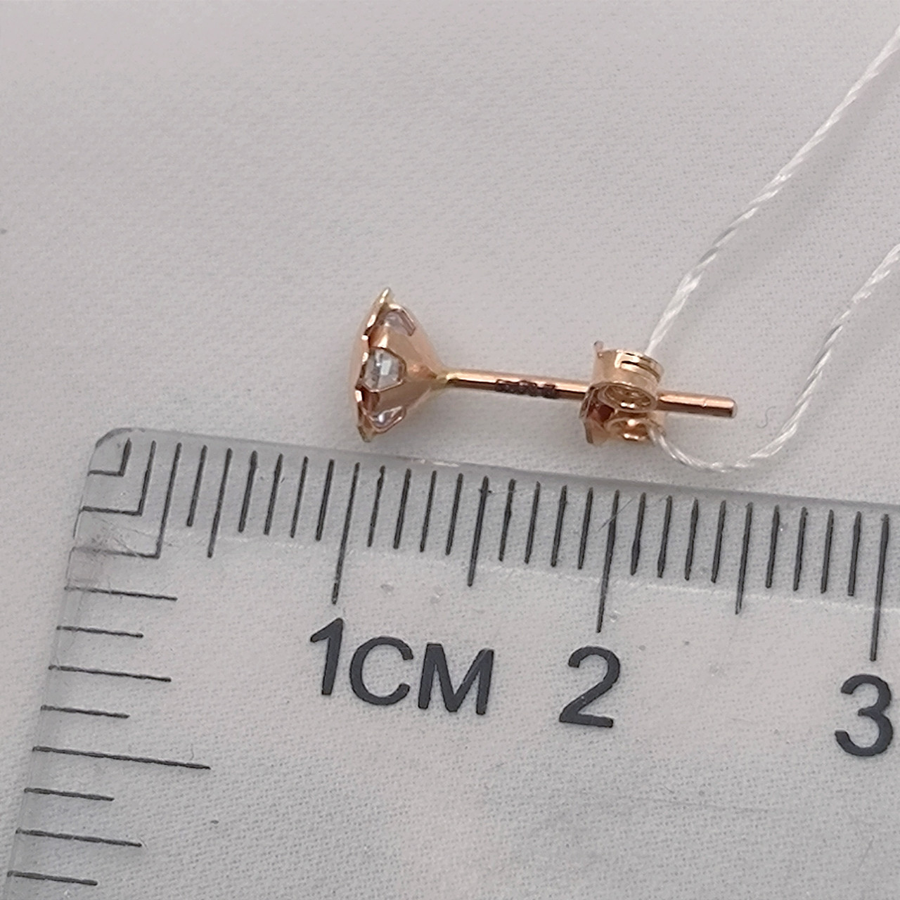 Золоті сережки гвоздики 585 проби - Зображення 4