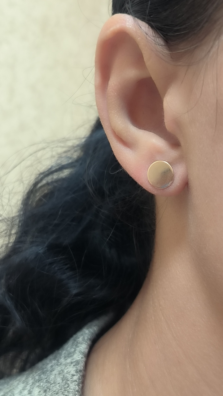 Золоті сережки гвоздики - Зображення 2