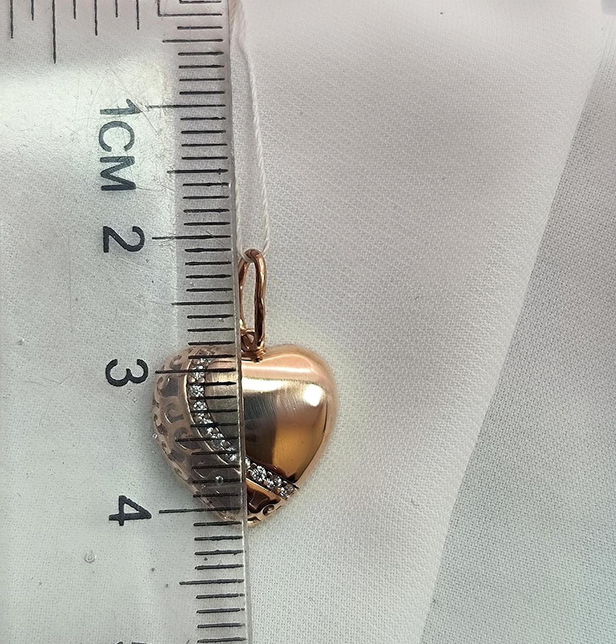 Золотий кулон серця - Зображення 2