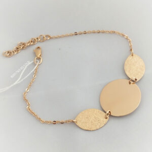 Золотий браслет у стилі мінімалізм із монетами