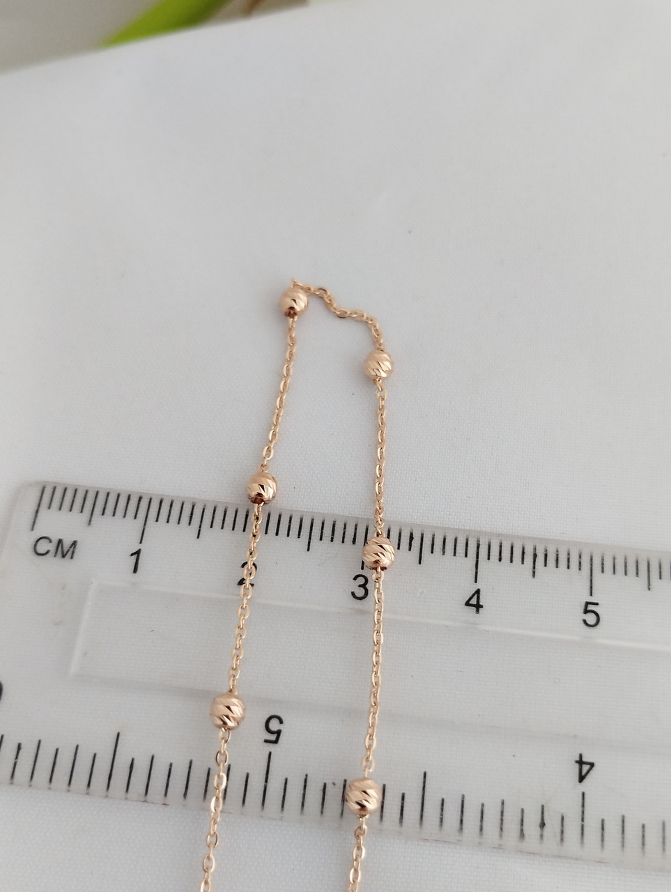 Золотий браслет із кульками, золотий браслет у стилі мінімалізм - Зображення 3