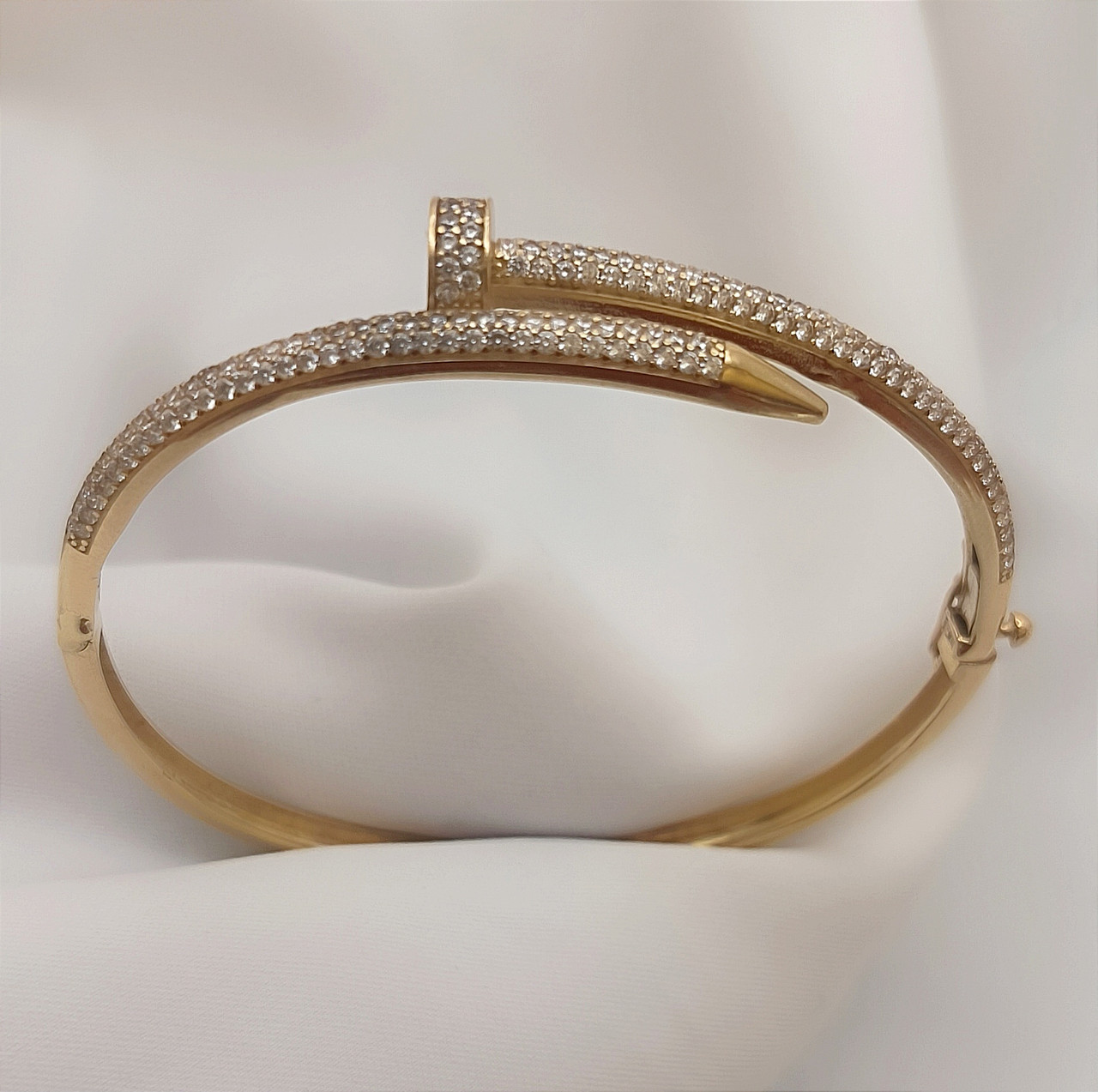 Золотий браслет цвяхів у лимонному золоті - Зображення 3