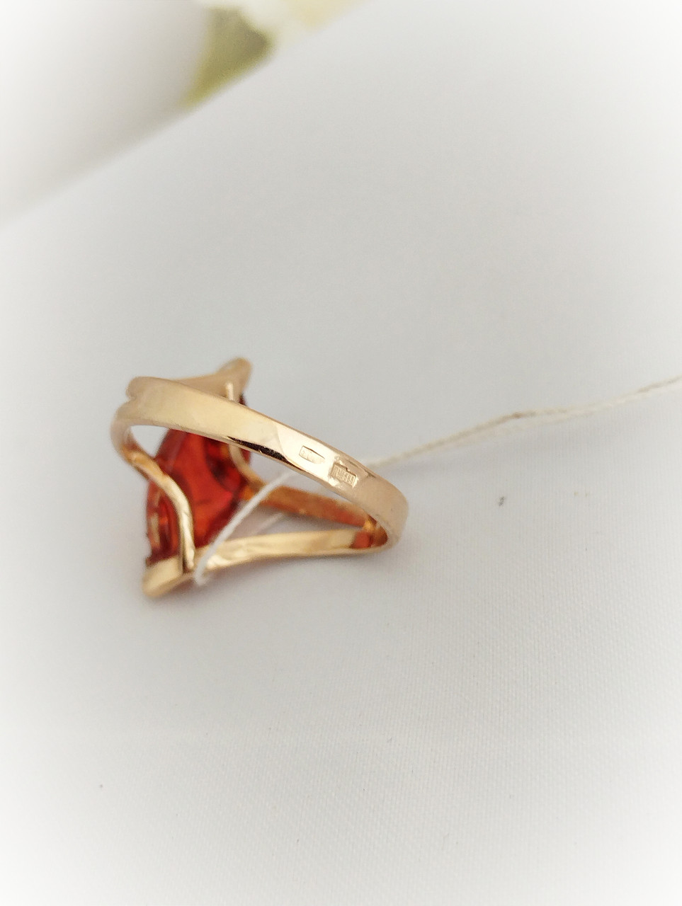 Золоте кільце з бурштином - Зображення 5