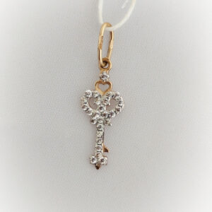 Золота підвіска у вигляді ключика 585 проби