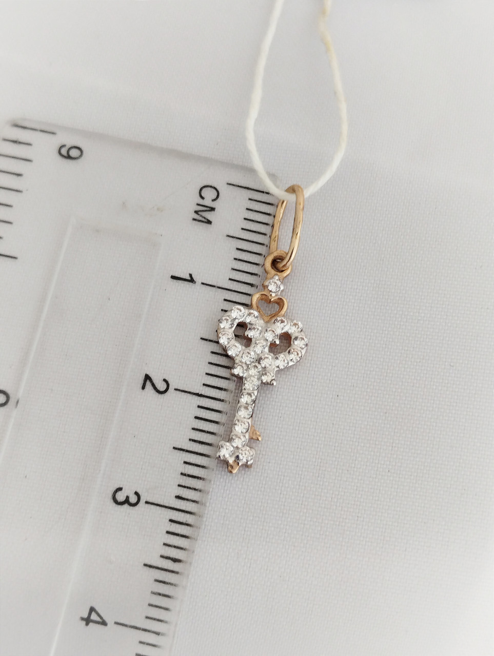 Золота підвіска у вигляді ключика 585 проби - Зображення 2