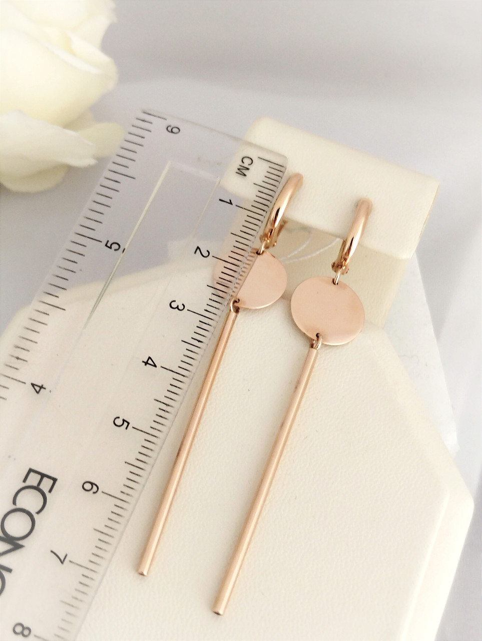 Золоті сережки з монетами 585 проби - Зображення 4