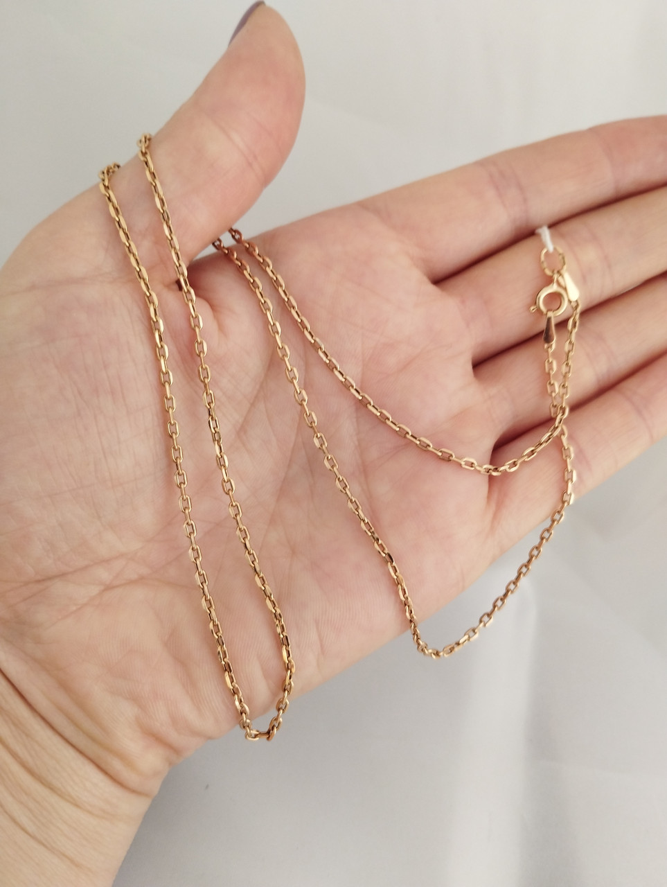 Золотий ланцюжок якір з червоного золота - Зображення 4