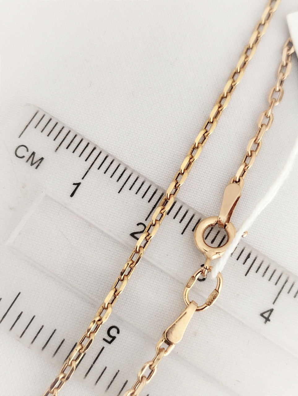 Золотий ланцюжок якір з червоного золота - Зображення 2