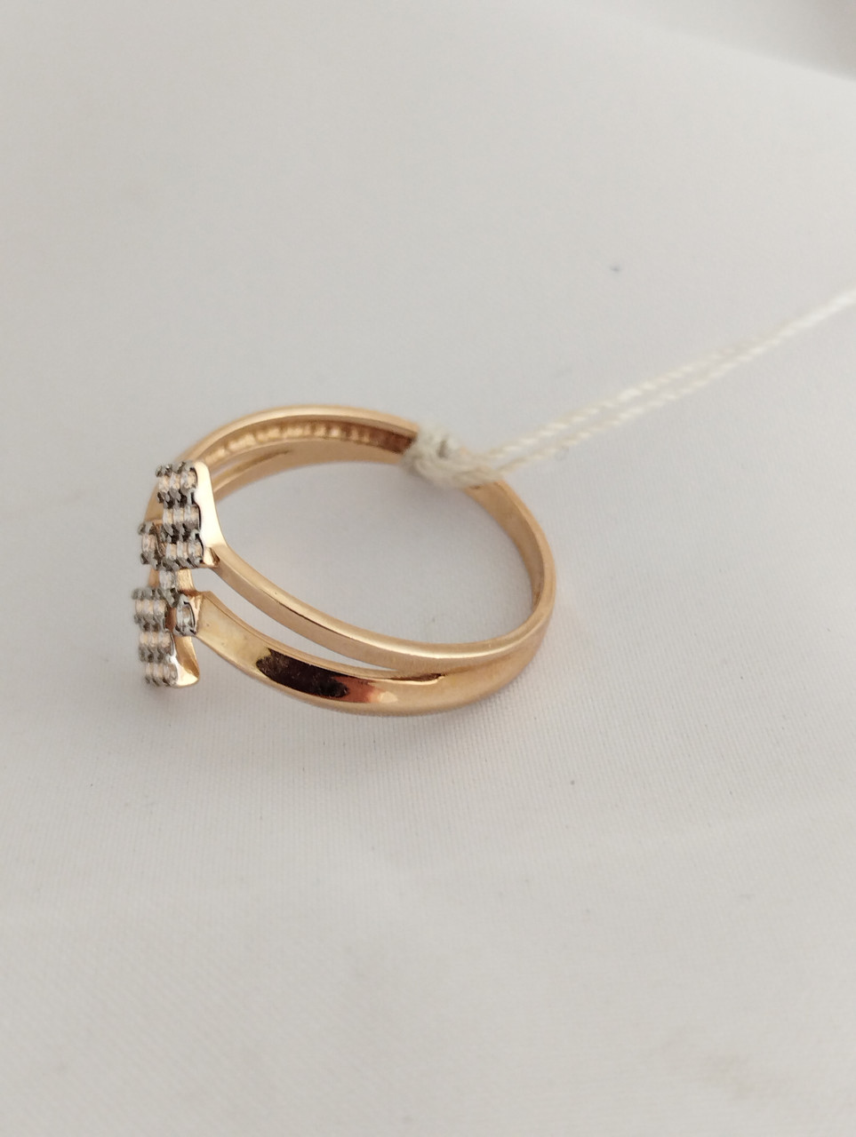Золоте кільце з цирконієм - Зображення 3